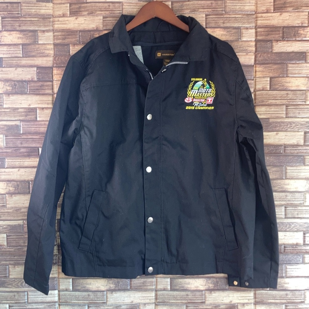 Mens EUC Black XL Harriton 2019 Moto Masters 5th Annual Jacket